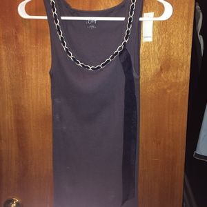 **NWT** Loft tank with neckline chain & ribbon bow